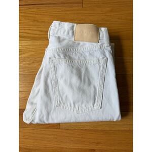 Everlane The Summer Jean White Straight Leg Denim Jeans Size 25 100% Cotton